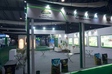 Gandhinagar, Gujarat, Hindistan. 21 Eylül 2024 'te. 13 Agri Asya Sergisi 2024 Amul Organik Mağazası.