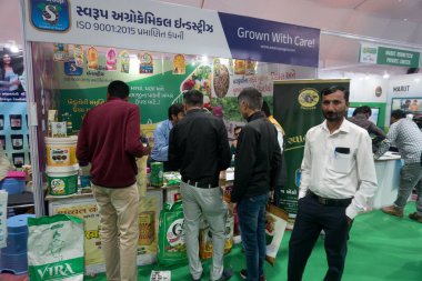Tarım Dünyası Fuarı 2024, Swaroop Agrokimya Dükkanı. Rajkot, Gujarat, Hindistan. 20 Aralık 2024.