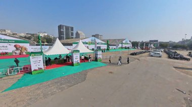 Out side view of Agri World Expo 2024. Rajkot, Gujarat, India. 20th December, 2024. clipart