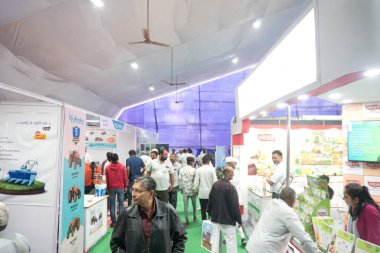 Day 2 of Agri World Expo 2024, Center visitors walkway. Rajkot, Gujarat, India. 21th December, 2024. clipart