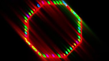 Dinamik Hareket ve Renk Değişimleriyle Büyüleyici Sekizgen Işık Desenleri