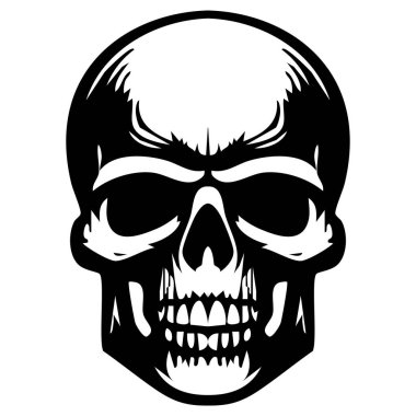 Çarpıcı bir siyah beyaz yüz tasarımı içeren bir kafatası, onun karmaşık ayrıntılarını ve sanatsal ifadesini vurguluyor.