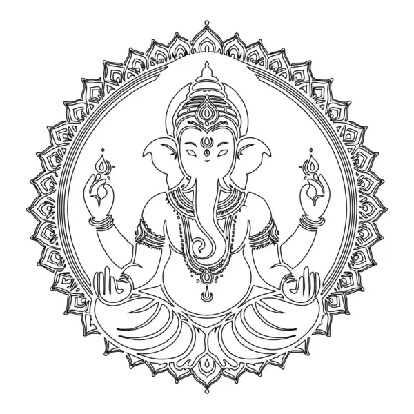 Geleneksel olarak Hindu ikonografisinde kullanılan bu zarif çizgi, Tanrı Ganesha 'yı düşünceli bir şekilde tasvir eder. Korunma, bilgelik ve ruhani kutsama anlamına gelir..