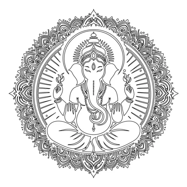 Lord Ganesha 'nın bu zarif çizimi geleneksel Hindu ikonografisinde manevi fayda, bilgi ve korumayı temsil ediyor..