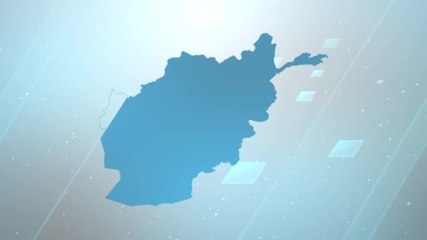 Afghanistan Land Kaart Achtergrond Opener Werkt Met Alle Bewerkingsprogramma Geschikt — Stockvideo