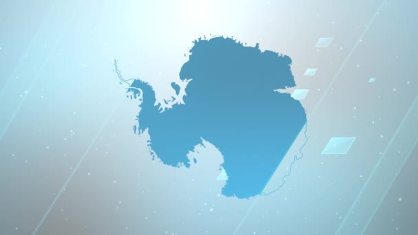 Antarctica Land Map Achtergrond Opener Werkt Met Alle Bewerkingsprogramma Geschikt — Stockvideo