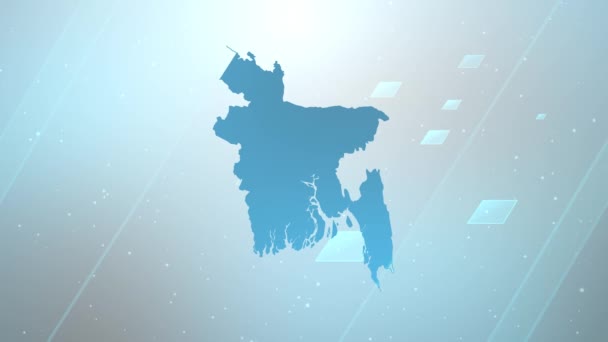 Bangladesh Country Map Background Opener Fonctionne Avec Tous Les Programmes — Video