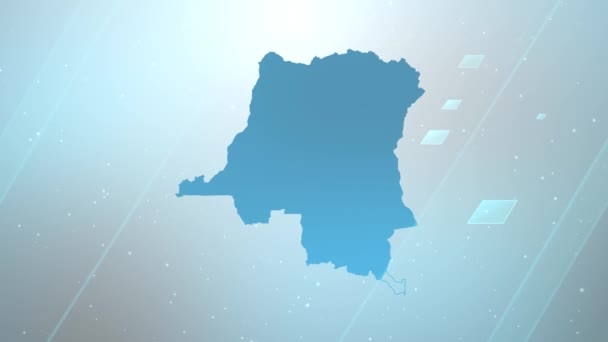 刚果民主共和国国家地图背景开放程序 与所有编辑程序合作 适用于爱国方案 企业介绍 — 图库视频影像