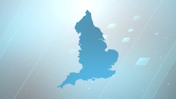 England Country Map Background Opener Funciona Con Todos Los Programas — Vídeos de Stock