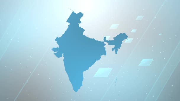 India Country Map Background Opener Współpracuje Wszystkimi Programami Edycyjnymi Nadaje — Wideo stockowe