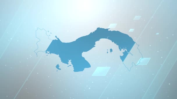 Panama Country Map Background Opener Λειτουργεί Όλα Προγράμματα Επεξεργασίας Κατάλληλο — Αρχείο Βίντεο