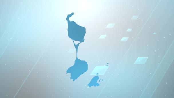 Saint Pierre Und Miquelon Landkarte Hintergrundöffner Funktioniert Mit Allen Editierprogrammen — Stockvideo