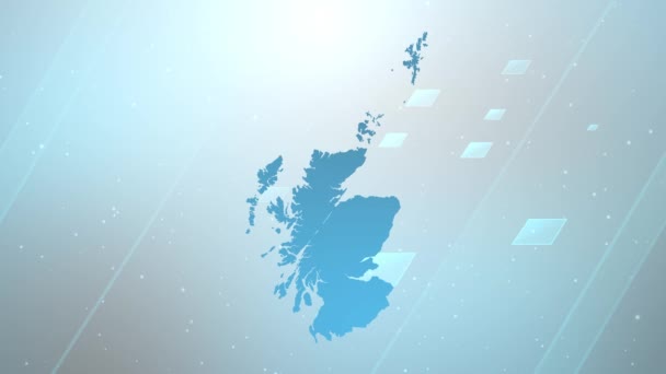 Scotland Country Map Background Opener Funciona Con Todos Los Programas — Vídeos de Stock