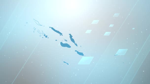 Isole Salomone Country Map Background Opener Lavora Con Tutti Programmi — Video Stock