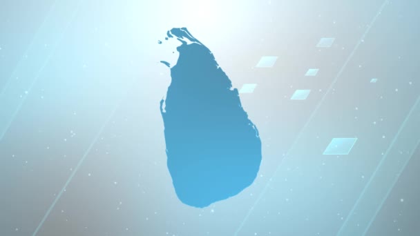 Sri Lanka Country Map Background Opener Works All Editing Programs — стокове відео