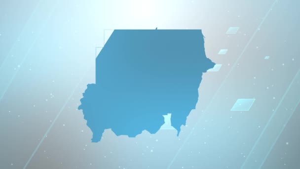 Szudán Ország Térkép Háttér Nyitó Működik Minden Szerkesztő Programok Alkalmas — Stock videók