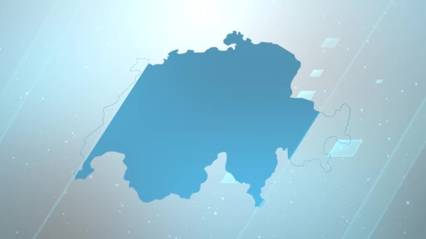 Suisse Country Map Background Opener Fonctionne Avec Tous Les Programmes — Video