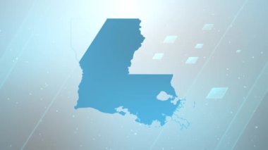 Louisiana Eyaleti (ABD) Harita Arkaplan Açıcı, Vatansever Programlar, Şirket Girişimleri, Turizm, Sunumlar İçin Uygun, Tüm Düzenleme Programlarıyla Çalışıyor