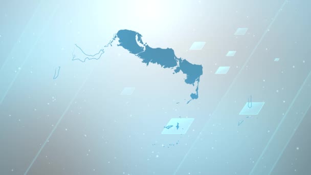 Turks Caicos Islands Country Map Background Opener Współpracuje Wszystkimi Programami — Wideo stockowe