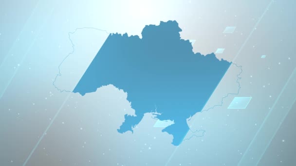 Ucraina Country Map Background Opener Lavora Con Tutti Programmi Editing — Video Stock