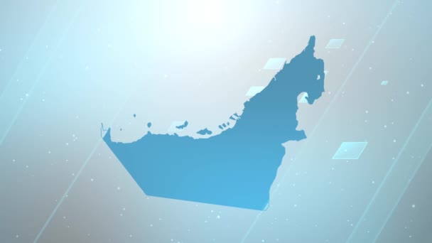 阿拉伯联合酋长国国家地图背景开放程序 与所有编辑程序合作 适用于爱国方案 企业介绍 — 图库视频影像