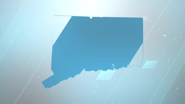 Connecticut State Usa Térkép Háttérnyitó Művek Összes Szerkesztő Programok Alkalmas — Stock videók