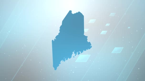 Maine State Usa Térkép Háttérnyitó Működik Minden Szerkesztő Programok Alkalmas — Stock videók