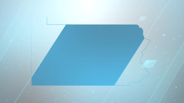Pennsylvania State Usa Map Background Opener Funziona Con Tutti Programmi — Video Stock