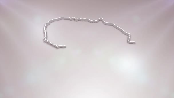 Карта Страны Литва Интро Подходит Патриотических Программ Корпоративных Введений Туризма — стоковое видео
