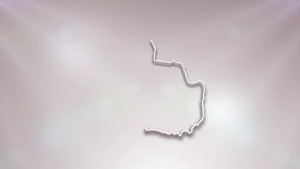 适用于爱国节目 公司介绍 演讲的巴拉圭国家3D地图 — 图库视频影像