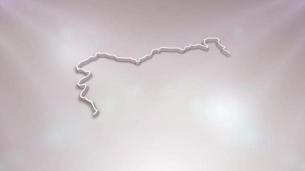 Карта Страны Словении Интро Подходит Патриотических Программ Корпоративных Знакомств Туризма — стоковое видео