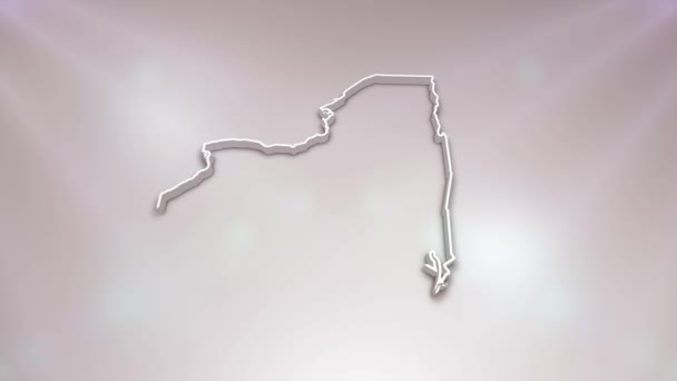 New York State Usa Peta Intro Yang Cocok Untuk Program — Stok Video