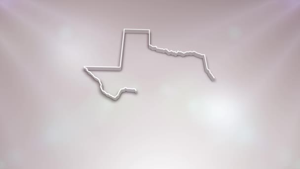 得克萨斯州 适合于爱国节目 企业介绍 演讲的地图 — 图库视频影像