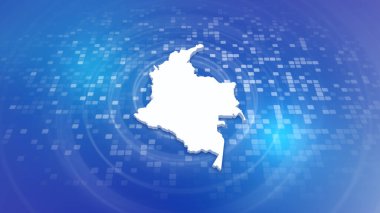 Kolombiya 3D Minimum Kurumsal Arkaplan Haritası, 3D Ülke Haritalı Çoklu Amaçlı Arkaplan ve Kutular Politika, Seçim, Seyahat, Haberler ve Spor Olayları İçin Kullanışlı