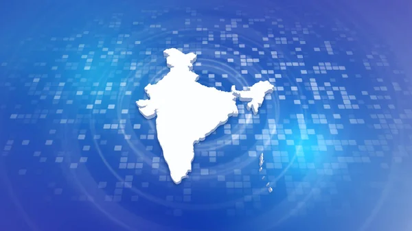 关于最小企业背景的印度3D地图 带有Ripples和Boxes的多用途背景和3D国家地图 对政治 新闻和体育活动有用的印度3D地图 — 图库照片