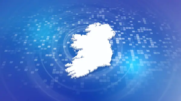 Ірландія Карта Мінімальному Корпоративному Тлі Багатоцільовий Фон Брилами Коробками Карта — стокове фото