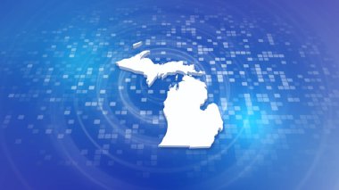 Michigan Eyaleti (ABD) Minimum Kurumsal Arkaplan Haritası, Üç Boyutlu Ülke Haritalı Çoklu Amaç Arkaplanı, Siyaset, Seçim, Seyahat, Haberler ve Spor Olayları İçin Kullanışlı