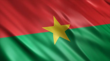 Burkina Faso Ulusal Bayrağı, Yüksek Kaliteli Dalgalanan Bayrak Resmi 