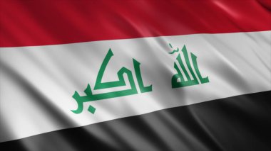 Irak Ulusal Bayrağı, Yüksek Kalite Dalgalanan Bayrak Resmi 