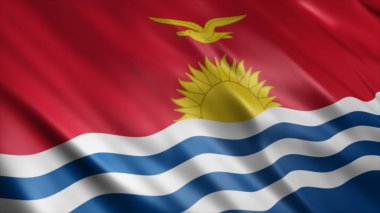 Kiribati Ulusal Bayrağı, Yüksek Kalite Dalgalanan Bayrak Resmi 