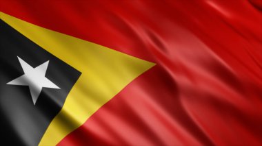 Doğu Timor Ulusal Bayrağı, Yüksek Kaliteli Dalgalanan Bayrak Resmi 