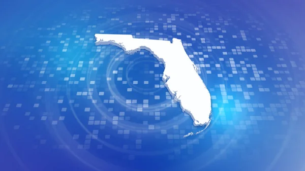 Florida Eyaleti Abd Minimum Kurumsal Arkaplan Haritası Boyutlu Ülke Haritalı — Stok fotoğraf
