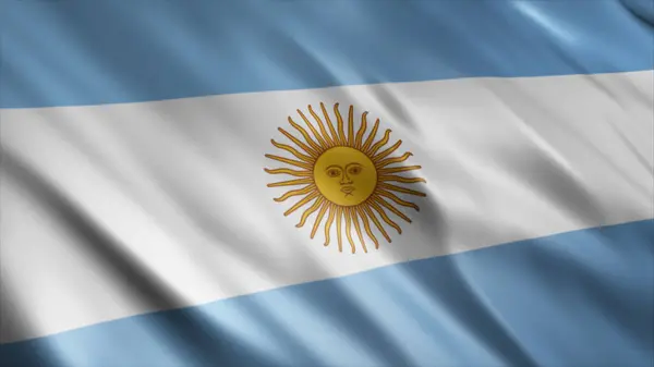 Bendera Nasional Argentina Kualitas Tinggi Lambaikan Bendera Gambar — Stok Foto