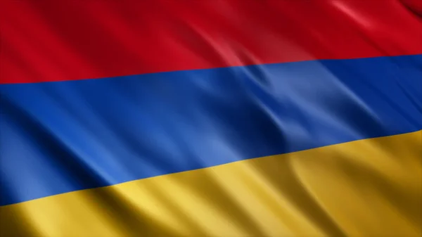 Ermenistan Ulusal Bayrağı Yüksek Kalite Dalgalanan Bayrak Resmi — Stok fotoğraf