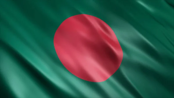 Bangladesz Flaga Narodowa Wysokiej Jakości Obraz Flagi Falującej — Zdjęcie stockowe