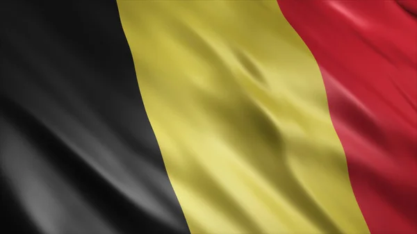 Bandeira Nacional Bélgica Bandeira Ondulada Alta Qualidade — Fotografia de Stock