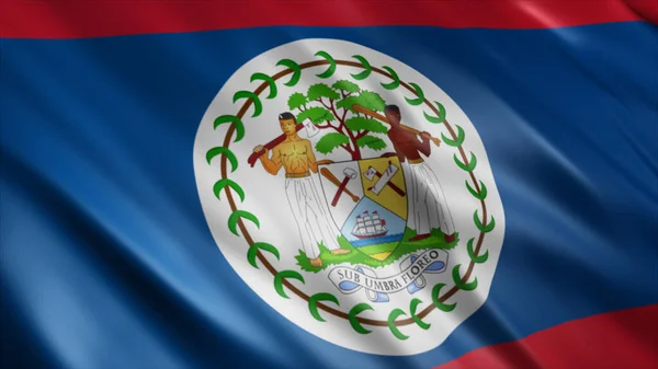 Национальный Флаг Белиза Изображение Размахивания Флагом Высокого Качества — стоковое фото