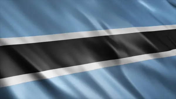Bandera Nacional Botswana Bandera Ondeante Alta Calidad Imagen —  Fotos de Stock