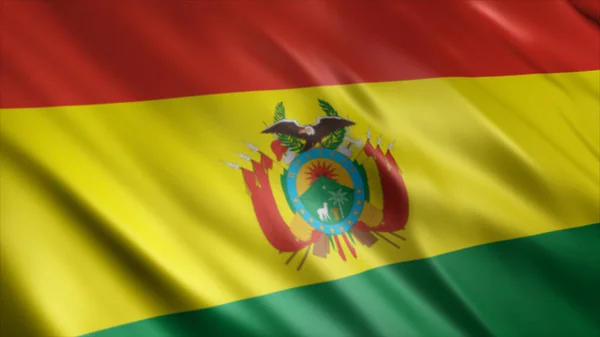 Εθνική Σημαία Της Βολιβίας Υψηλής Ποιότητας Κυματιστή Σημαία Εικόνα — Φωτογραφία Αρχείου