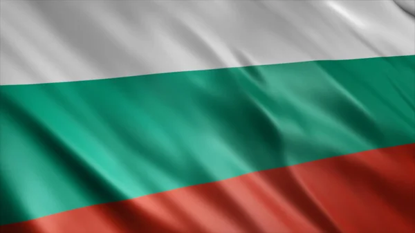Bulgaria National Flag High Quality Waving Flag Image — Stock Photo, Image